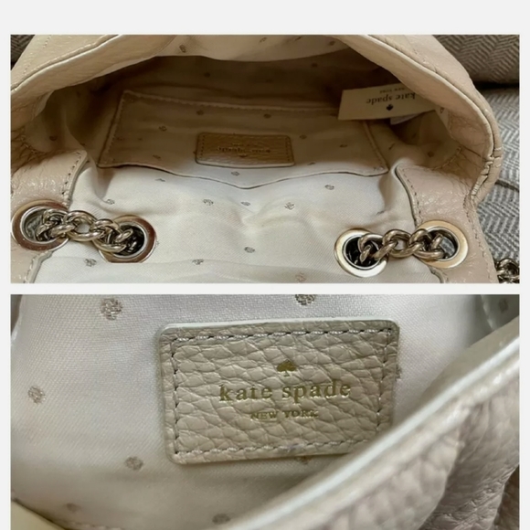 π₯³HPπ₯³Kate Spade Gold Coast Chain Beige Crossbody - Picture 9 of 12